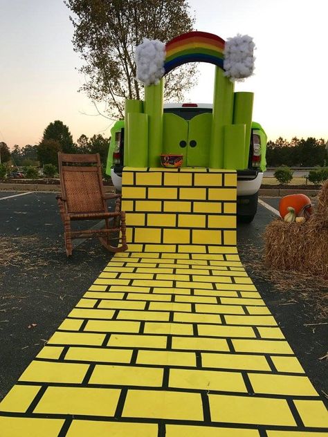 Wizard of oz trunk or treat Rise Of Red Trunk Or Treat, Extravagant Trunk Or Treat Ideas, Trunk Or Treat Ideas For Cars Wizard Of Oz, Wizard Of Oz Trunk Or Treat Ideas, Oz Trunk Or Treat, Trunk Or Treat Ideas For Trucks, Trunker Treat Ideas, Wizard Oz, Wizard Of Oz Decor