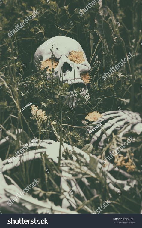 Overgrown Skeleton, Cottage Gore, Grass Weeds, Fall Drawings, Skeleton Model, Grass Painting, Fall Inspo, College Art, Linocut