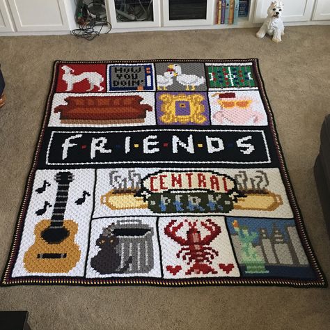 Ravelry: FRIENDS themed CAL blanket by Chaos And Chop Suey Cal Blanket, C2c Graphgan, Crochet C2c Pattern, C2c Blanket, C2c Crochet Blanket, Chop Suey, Crochet Blanket Designs, Crochet Blanket Afghan, Pixel Crochet