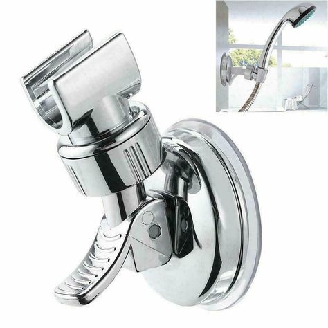 Description Description&Previewshipping&policy Description: Description: This wall mounted shower head holder is designed with a vacuum suction cup, let you can easily fix it on a smooth wall surface. The weight capacity is about 5 kg, the showerhead bracket is not easy to fall off. The angle is adjustable, let you can adjust the angle to meet your different needs. The surface is polished and plated, which makes the surface smooth and fine, can provide a good feeling. Mainly made of ABS, it can be used for a long time, is abrasion resistant and not easy to break. Specification: Material: ABS. Color: Show as picture. Size: 10.5cm. Note: There might be a bit color distortions due to different computer resolutions. There might be a slight errors due to different hand measurement. Packing incl Walk In Shower With Seat, Shower With Seat, Water Room, Showers Without Doors, Wand Holder, Standing Shower, Walk In Showers, Bathroom Shower Heads, Shower Installation