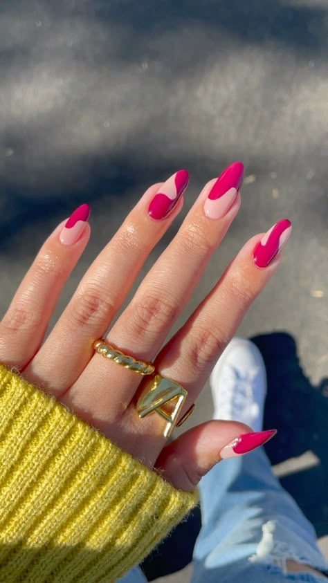 Nails Designs 2024, Color Block Nails Designs, Nude Nails Short, Jennifer Nails, Midnight Train, June Nails, Summer Nail Ideas, Spring Nail Designs, Minimal Nails