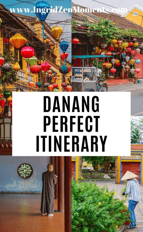 Danang Vietnam things to do and perfect itinerary (day trips to Hoi An and Hue). See all you can in 5 days in Da Nang Vietnam. Vietnam best cities, things to do in Danang, Hoi An things to do, central Vietnam best things to do, central Vietnam travel tips, places to go Danang, Danang day trips, Danang travel ideas, My Son Sanctuary, Hue Imperial City. #ingridzenmoments #danang #vietnam #danangvietnam #centralvietnam #hoian #bestofvietnam Central Vietnam Itinerary, Danang Itinerary, Ba Na Hills, Central Vietnam, Vietnam Trip, Imperial City, Danang Vietnam, Vietnam Itinerary, Da Nang Vietnam