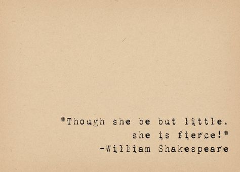 Literary Quote Print Shakespeare Quote Feminist by foxedprints Love One Another Quotes, Emily Dickinson Quotes, Typewriter Quotes, Fitzgerald Quotes, Power Art, Fierce Women, Shakespeare Quotes, Senior Quotes, She Is Fierce