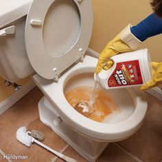 The Right Stuff for Rust - All-purpose cleaners won't remove rust stains from sinks, tubs and toilets, even with a lot of elbow grease. The trick is to use a stain remover like Super Iron Out. Look for a rust stain remover or a product that contains diluted hydrochloric acid (also listed on product labels as hydrogen chloride, HCL or muriatic acid). Be careful not to use a product containing bleach—it'll set the stain.For toilets, add Super Iron Out to the water in the bowl, then clean with a st Clean Baking Pans, Cleaning Painted Walls, Glass Cooktop, Deep Cleaning Tips, Speed Cleaning, Hard Water Stains, Professional Cleaners, The Right Stuff, Household Cleaning Tips