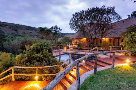 Mark’s Camp is a family-friendly lodge situated within the Lalibela Game Reserve . Swansea Bay, Balcony Deck, Real Fire, Electric Blankets, Game Reserve, Mini Bar, Lounge Areas, Garden Bridge, South Africa