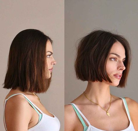 20 Striking Jaw-Length Blunt Bob Cuts to Complement All Face Shapes Kort Bob, Chin Length Haircuts, Chin Length Hair, Short Bob Haircuts, Short Hair Haircuts, Bob Haircut, Bob Haircuts, Short Bob Hairstyles, Blonde Hair Color