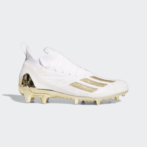 Gold Football, Lacrosse Cleats, Mens Football Cleats, Adidas Shoes Mens, Cleats Shoes, Wrestling Shoes, Adidas Adizero, Football Cleats, Soccer Cleats