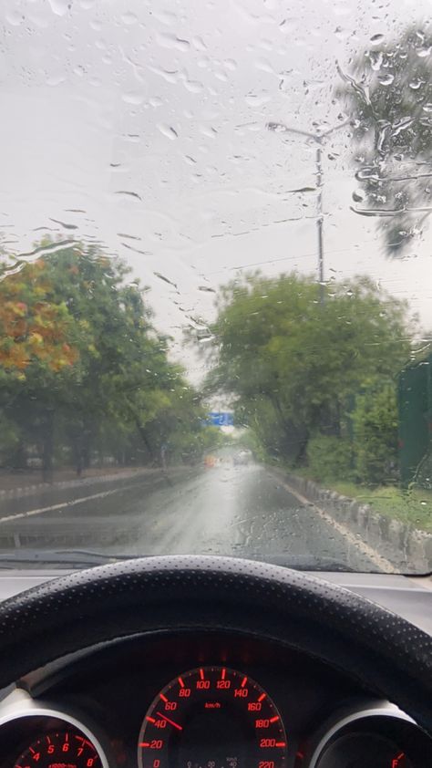 #rain #care #drive Car Snap Rainy Day, Rain Drive, Rainy Drive, Delhi Traffic, Bappa Photo, Duke Bike, Ganpati Bappa Photo, Morning Rain, Food Drink Photography