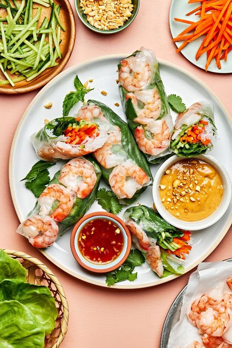 Bursting with veggies, these colorful fresh spring rolls are much easier to make at home than you might think! Just don’t forget the peanut sauce! Soy Garlic Chicken, The Modern Proper, Fresh Spring Rolls, Modern Proper, Lemon Rice, Spring Roll, Seasoned Rice, Chili Garlic Sauce, Sweet Chili Sauce