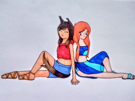 Melissa X Lucinda Aphmau, Lucinda Aphmau, Markers Ohuhu, Aphmau Fanart, Aphmau Characters, Ohuhu Markers, Inner Demons, Art Fanart, Owl House