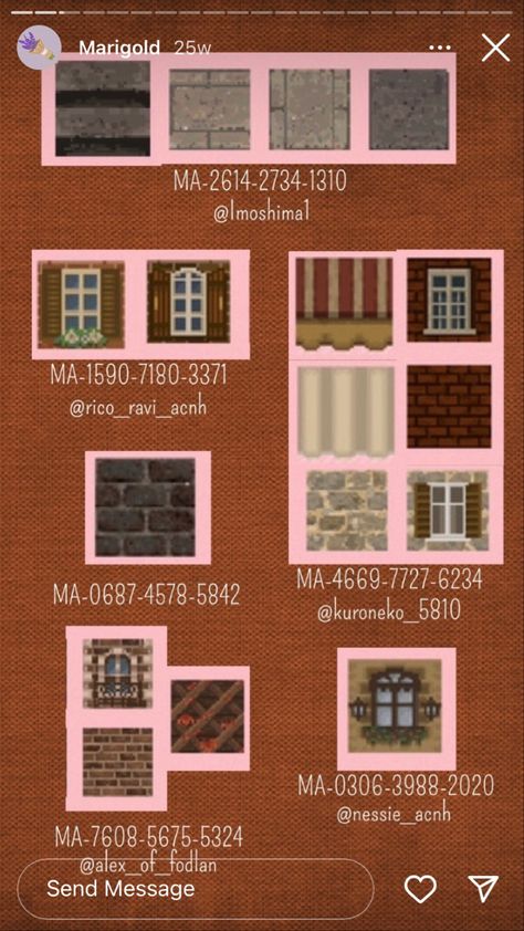 Acnh Castle Wall Codes, Acnh Colin Crossing Codes, Acnh Medieval Codes, Acnh University, Simple Panel Designs Acnh, Acnh Ghibli, Town Acnh, Cottagecore Animal Crossing, European Town