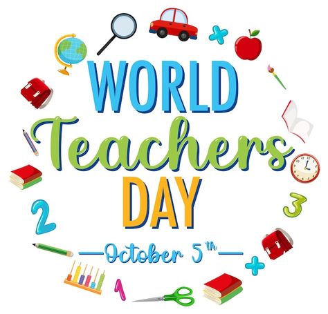 World teachers day poster design | Free Vector #Freepik #freevector #logo #school-clipart #clip-art #cartoon-banner World Teachers Day Poster, Teachers Day Poster Design, World Teachers Day, Cartoon Banner, Teachers Day Poster, Logo School, Poster 2023, World Teacher Day, World Teachers