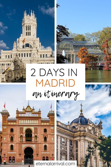 The perfect 2 days in Madrid itinerary. Tips for where to visit in Madrid to maximize a quick Madrid city break or Madrid weekend trip, plus recommendations for best Instagram spots in Madrid, food to eat in Madrid, and beyond. 2 Days In Madrid Spain, Madrid 2 Days, Weekend In Madrid, Madrid Instagram Spots, Places To Visit In Madrid, Madrid Itinerary, Madrid Food, Madrid Spain Travel, Spain Itinerary