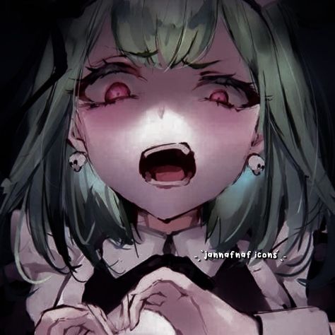 Pfp Gore, Pfp Green, Anime Green Hair, Vtuber Fanart, Yandere Girl, Cartoon Hair, Anime Expressions, Gothic Anime, Your Profile