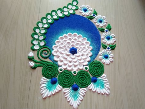 Siddhis rangoli art Rangoli Designs Latest Flower, 3d Rangoli Designs Latest Unique, New Year Rangoli Designs Latest Unique, Rangoli Designs For New Year, Easy Rangoli Designs For Beginners, Attractive Rangoli Designs, Small Free Hand Rangoli, New Year Rangoli Design, Best Rangoli Designs