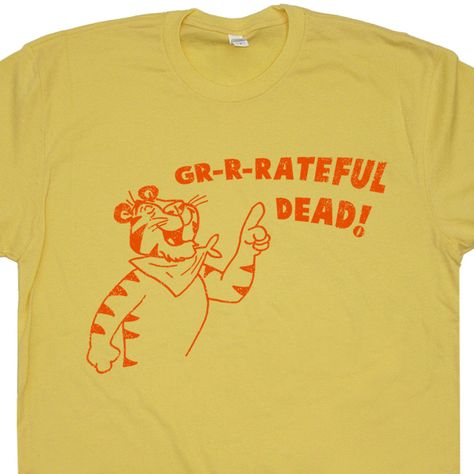 Grateful Dead T Shirt Jerry Garcia T Shirt Tony The Tiger Vintage Band Tees Tony Tiger, Vintage Rock Shirt, Vintage Concert T Shirts, Patagonia Shirt, Shirt Inspiration, Vintage Band Tees, Phish, Tiger T Shirt, Band Shirt