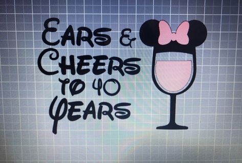 Happy 50th Birthday Disney, Disney Themed 40th Birthday, Disney 40th Birthday Ideas, Disney Adult Birthday Party, 40th Birthday Disney, Disney 21st Birthday, Disney Iron On, Disney Birthday Shirt, Disney Decals