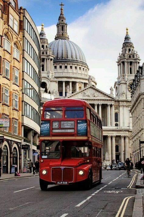 St. Paul’s Cathedral, London Vintage, Decker Bus, London Baby, St Pauls Cathedral, Red Bus, London Christmas, Double Decker Bus, London Bus