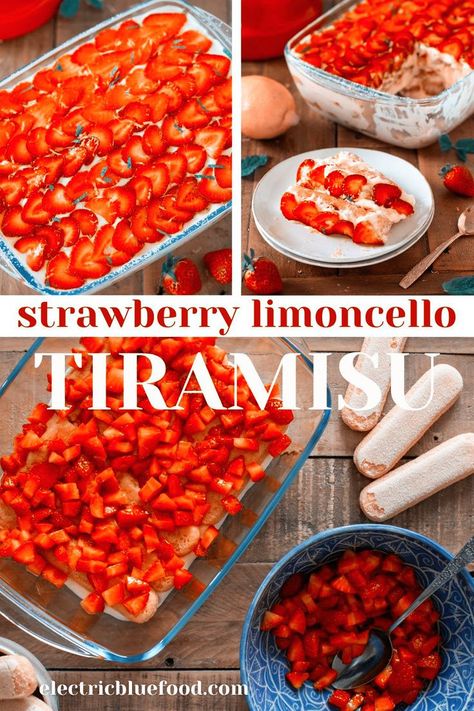 Recipes With Mascarpone Cheese, Limoncello Tiramisu, Classic Tiramisu Recipe, Lemon Tiramisu, Classic Tiramisu, Easy Tiramisu Recipe, Strawberry Tiramisu, Strawberry Dessert Recipes, Mascarpone Cream