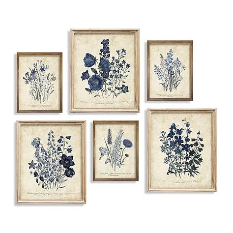 Amazon.com: Watercolor Vintage Flower Poster Print - Rustic Modern French Country Cottagecore Wall Art - Primitive Blue Magnolia Leaves Pictures Gallery Gift - Farmhouse Plant Botanical Floral Kitchen Room Decor : Handmade Products Vintage Flower Poster, Leaves Pictures, 5x7 Art Prints, Blue French Country, Cottagecore Wall Art, Country Cottagecore, Blue Magnolia, Green Room Decor, French Country Blue