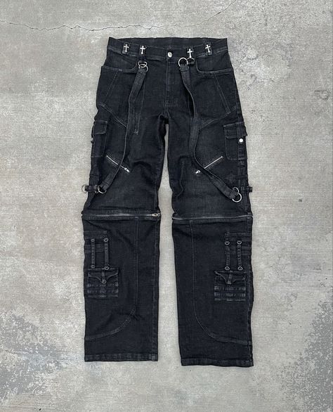 Vetements Pants, Y2k Jeans Men, Swag Pants, Raver Jeans, Pink Alternative Fashion, Raver Outfits, Y2k Outfits Men, Mens Aesthetic, Harness Fashion