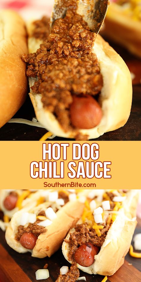 1950 Recipes, Best Hot Dog Chili Recipe, Hot Dog Chili Sauce Recipe, Hot Dog Chili Recipe, Chili Dog Sauce, Cream Cheese Mints Recipe, Hot Dog Sauce Recipe, Hotdog Chili Recipe, Hot Dog Chili Sauce