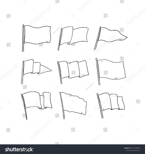 How To Draw A Flag In The Wind, Flag Drawing Reference, Flag Outline Drawing, Flag Sketch Drawing, Waving Flag Drawing, Pride Flag Drawing, Flag Reference, Flag Drawing Ideas, Flags Tattoo