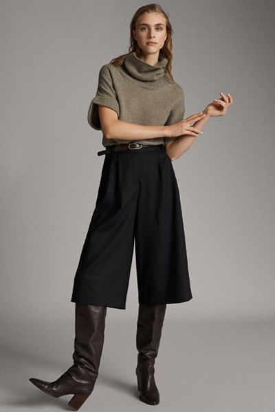 Chic Outfits Edgy, Culottes Outfit, Outfits Gorditas, Chique Outfit, Pencil Skirt Casual, Sewing Pants, Fall Trends Outfits, Work Style, Massimo Dutti