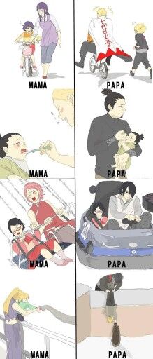 Mother vs Father Female Naruto X Everyone, Shikadai And Sarada, Sakura Parents, Sarada X Boruto, Boruto Shikadai, Boruto X Sarada, Naruto Meme, Naruto Y Hinata, Funny Naruto Memes