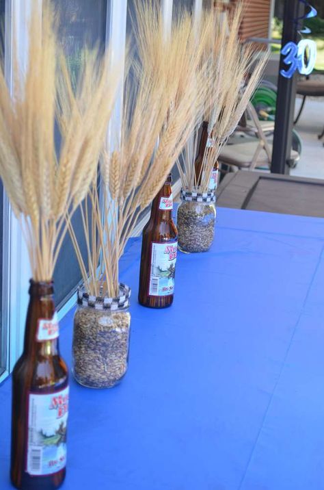 Beer Birthday Party Ideas | Photo 7 of 20 | Catch My Party Oktoberfest Hairstyle, Oktoberfest Birthday, Oktoberfest Party Ideas, Oktoberfest Party Decorations, Octoberfest Party, Beer Birthday Party, Beer Tasting Party, Oktoberfest Decorations, Beer Tasting Parties