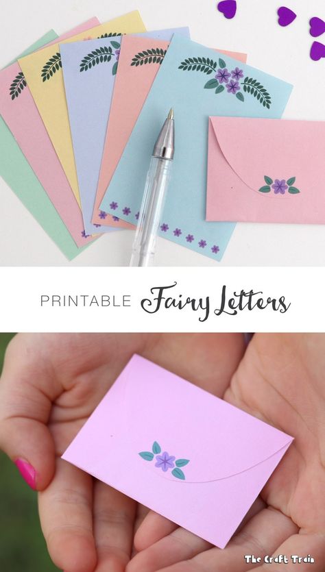 Write letters to the fairies with this free printable fairy-sized writing paper with matching envelopes Fairy Activities, Afternoon Activities, Fairy Letters, Fairy Templates, Fairy Journal, Wrapping Inspiration, Free Printable Stationery, Write Letters, Imaginary Play