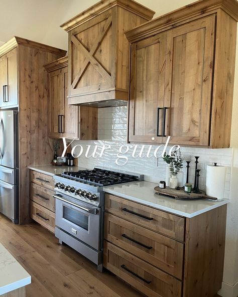 @HilltopHomestead (@40acre_hilltop_homestead) • Instagram photos and videos Knotty Alder Kitchen Cabinets Stains, Minwax Weathered Oak, Modern Mountain Interior, Knotty Alder Kitchen Cabinets, Knotty Alder Kitchen, Alder Kitchen Cabinets, Good Values, Knotty Alder Cabinets, Small Cabin Interiors