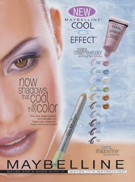 Y2k Eye Makeup, Frosty Makeup, Early 2000s Makeup, 00s Makeup, Ice Makeup, Discontinued Makeup, 90s Makeup Look, Vintage Makeup Ads, Y2k Makeup