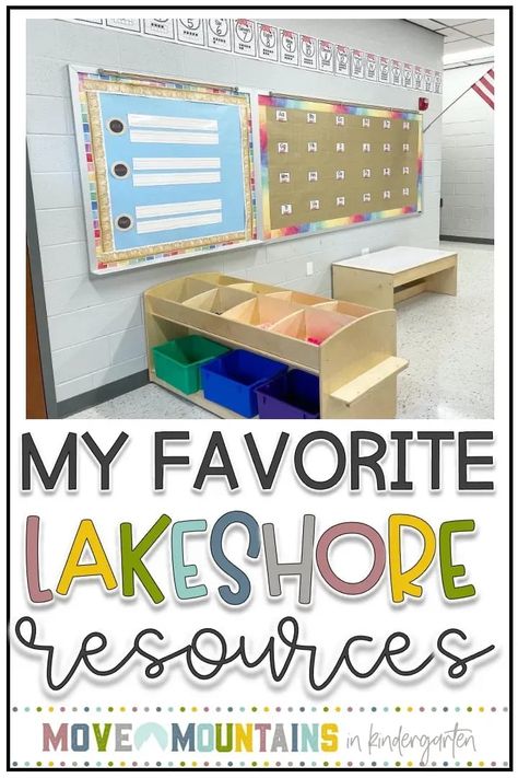 My Top 5 Lakeshore Learning Resources | Move Mountains in Kindergarten Ikea Classroom Hacks, Ikea Classroom, Organized Teacher, Classroom Organization Elementary, Classroom Hacks, Literacy Centers Kindergarten, Classroom Tour, Lakeshore Learning, Classroom Makeover