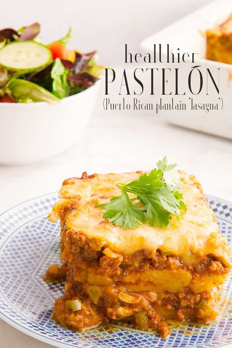 Puerto Rican Pastelon Recipes, Puerto Rican Lasagna, Pastelon Recipe, Plantain Lasagna, Mashed Plantains, Baked Plantains, Caribbean Foods, Latino Food, Trinidad Recipes