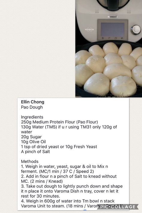 Pau dough Thermomix Bread, Recipes Chinese, Steam Recipes, Dough Ingredients, Bread Bun, Chinese Cooking, Thermomix Recipes, Healthy Chef, Artisan Bread