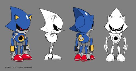 Classic Metal Sonic, Sonic Anatomy, Tyson Hesse, Sonic Friends, Draw Sonic, How To Draw Sonic, Metal Sonic, Sonic Mania, Classic Sonic