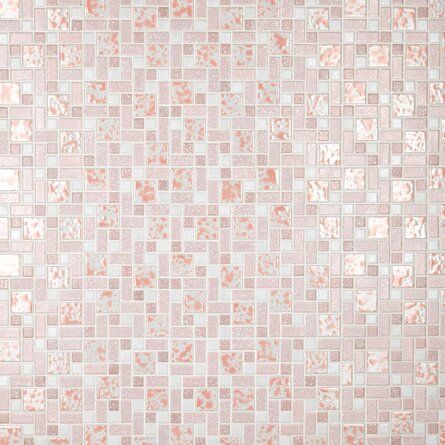 Pink Mosaic Tiles Bathroom, Pink Shower Tile, Bathrooms 2024, Blush Bathroom, Pink Tile, Muted Colour, Mosaic Floor Tile, Tile Color, Diy Glitter