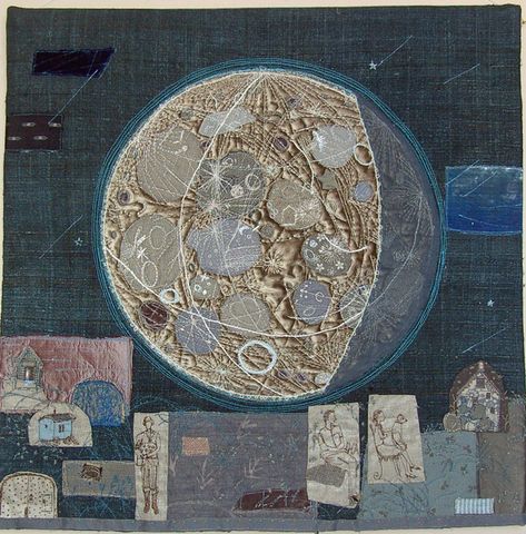 Michelle Holmes, Project Mercury, Katherine Johnson, Contemporary Textiles, Textile Artist, Artist House, Harvest Moon, Free Machine Embroidery, Space Theme