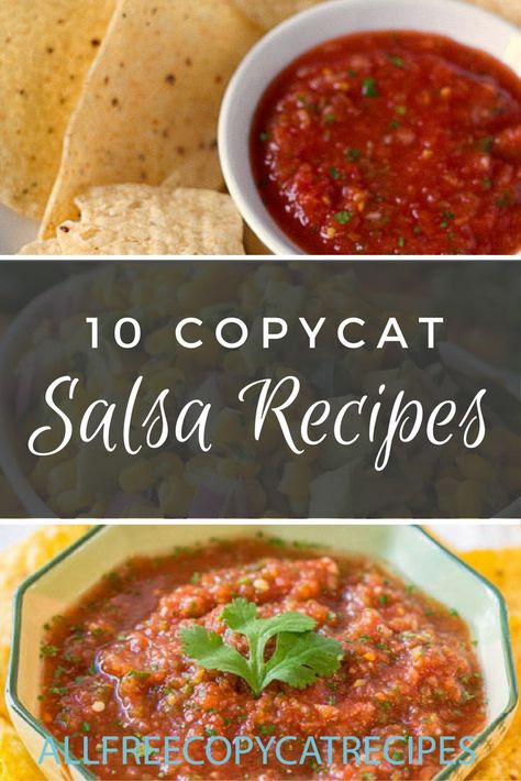 10 Copycat Salsa Recipes | AllFreeCopycatRecipes.com Copycat Hacienda Salsa, Cheddars Copycat Salsa Recipe, Salsa Copycat Recipe, Cantina Laredo Salsa Recipe, Copycat Tostitos Salsa, Copycat Salsa Recipes, Tostitos Salsa Recipe Copycat, Salsaritas Copycat Recipes, Applebees Salsa Recipe