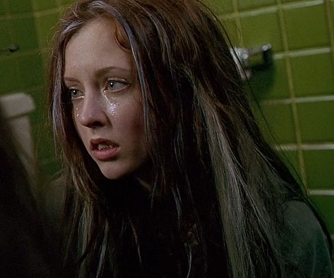 Katharine Isabelle as Ginger Fitzgerald Ginger Snaps Pfp, Ginger Fitzgerald Icon, Female Horror Movie Characters, Ginger Fitzgerald, Ginger Snaps Movie, Bones Necklace, Katharine Isabelle, Crow Pendant, Bird Skull Necklace