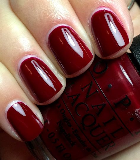 Popular Nail Colors, Dark Red Nails, Winter 22, Red Nail Polish, Nails Polish, Red Nail, Opi Nail Polish, Popular Nails, Fall Nail Colors