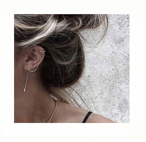 Ear Cuff Chain Earrings, Ear Cuff Chain, Earring Cuff Chain, Tassel Earing, Gold Ear Cuff, Silver Ear Cuff, Climber Earrings, Ear Cuffs, Threader Earrings