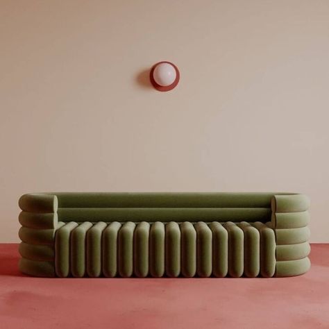 Lawson Robb on Instagram: “Seating sculpture design in render | designed by Paris-based Benjamin Guedj @oursroux. _ Render via @clipingsdesign _ #CuratedbyLR” Green Couch, Furniture Designs, Stunning Interiors, Interior Inspo, Interior Furniture, Modern Sofa, 인테리어 디자인, Couple Pictures, Design Inspo