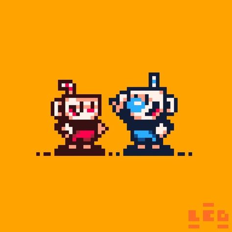 Cuphead Icon, Cuphead Memes, Cuphead Fanart, Anime Pixel, Piskel Art, Cup Head, Pixel Characters, Cool Pixel Art, Pixel Drawing