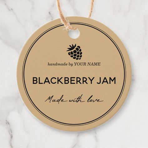 Tag Packaging, Jam Packaging, Jam Label, Jar Tags, Jar Packaging, Bottle Design Packaging, Brown Paper Packages, How To Make Jam, Jam Jar