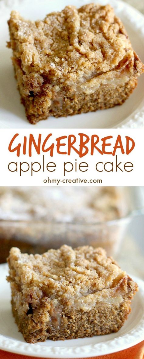 Apple Pie Easy, Gingerbread Apple, Apple Pie Cake, Cake Apple, Pie Easy, Gingerbread Recipe, Gingerbread Cake, Delicious Cake Recipes, Fall Dessert