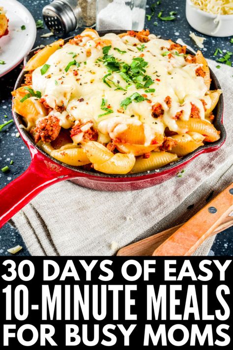 What's for Dinner? 30 10-Minute Meals for Busy Moms 10 Minute Meal Prep, Meal Ideas For Busy Moms, Healthy Busy Mom Meals, Quick And Easy Dinner Recipes For Family Busy Mom Healthy, 10 Minute Healthy Dinners, Quick 15 Minute Meals, Dinner Ideas For Busy Moms, 10 Minute Dinner Ideas, 15 Minutes Meals