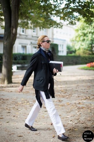 STYLE DU MONDE / Paris FW SS2014: Tonne Goodman  // #Fashion, #FashionBlog, #FashionBlogger, #Ootd, #OutfitOfTheDay, #StreetStyle, #Style Tonne Goodman Style, Tonne Goodman, Prep Style, Uniform Dress, Monochrome Outfit, Over 50 Womens Fashion, Pants Style, Fashion People, 2014 Fashion