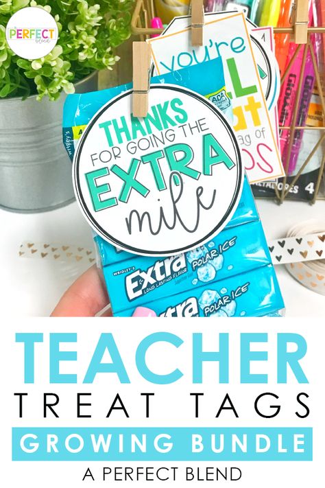 Everything needs a tag! Small treats throughout the year are an easy way to show teachers and co-workers your appreciation. I try to have small gifts and tags on-hand to easily “thank” a teacher for his/her support or help brighten someone’s day! This bundle currently includes 45 tags. Appreciation Gifts Diy, Staff Appreciation Gifts, Coffee Gift Basket, Teacher Treats, Teacher Gift Tags, Chocolate Gifts Basket, Personal Gifts, Gourmet Gift Baskets, Staff Gifts